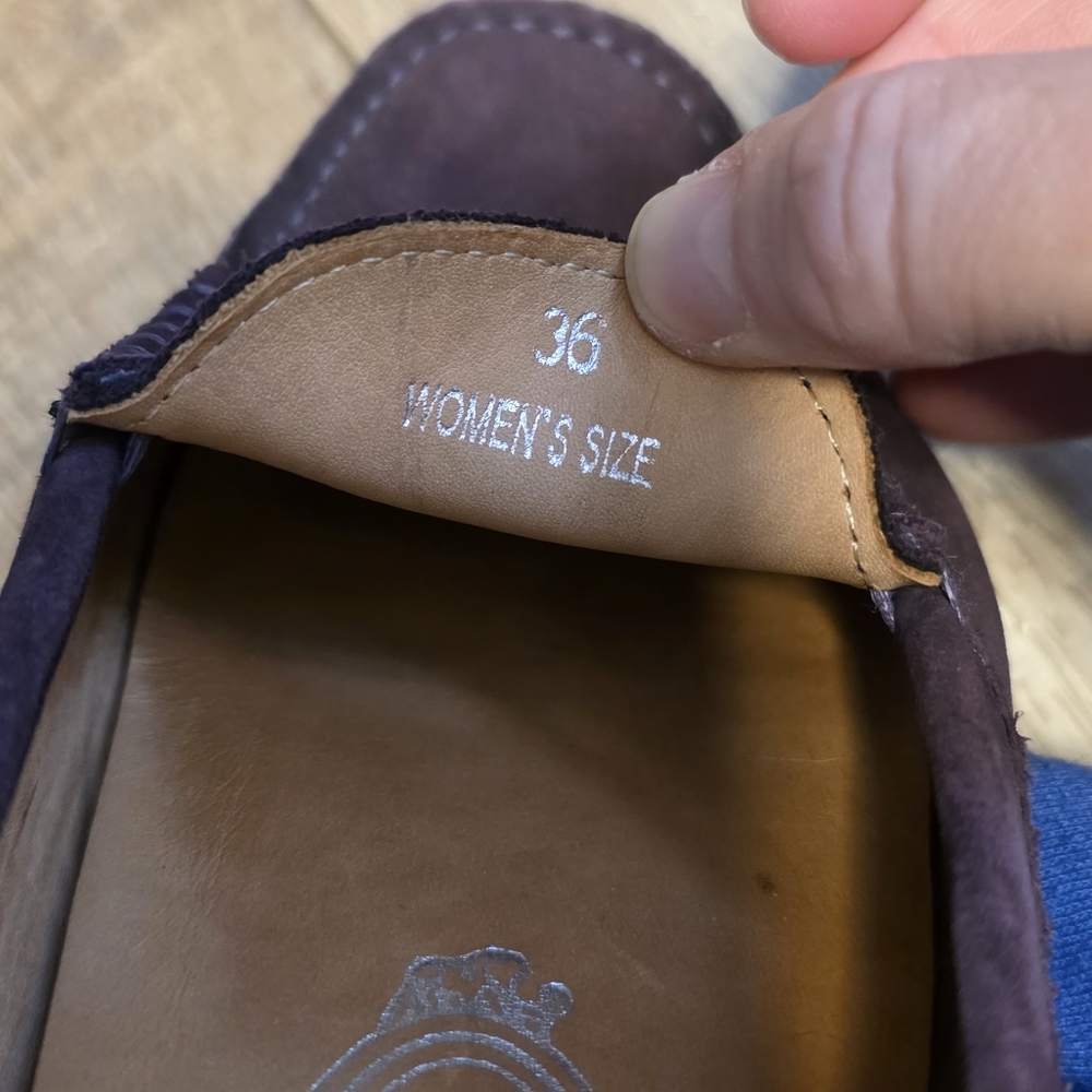 Tod’s ($979) Gommino Suede Driving Shoes In Aubergine - Picture 4 of 8